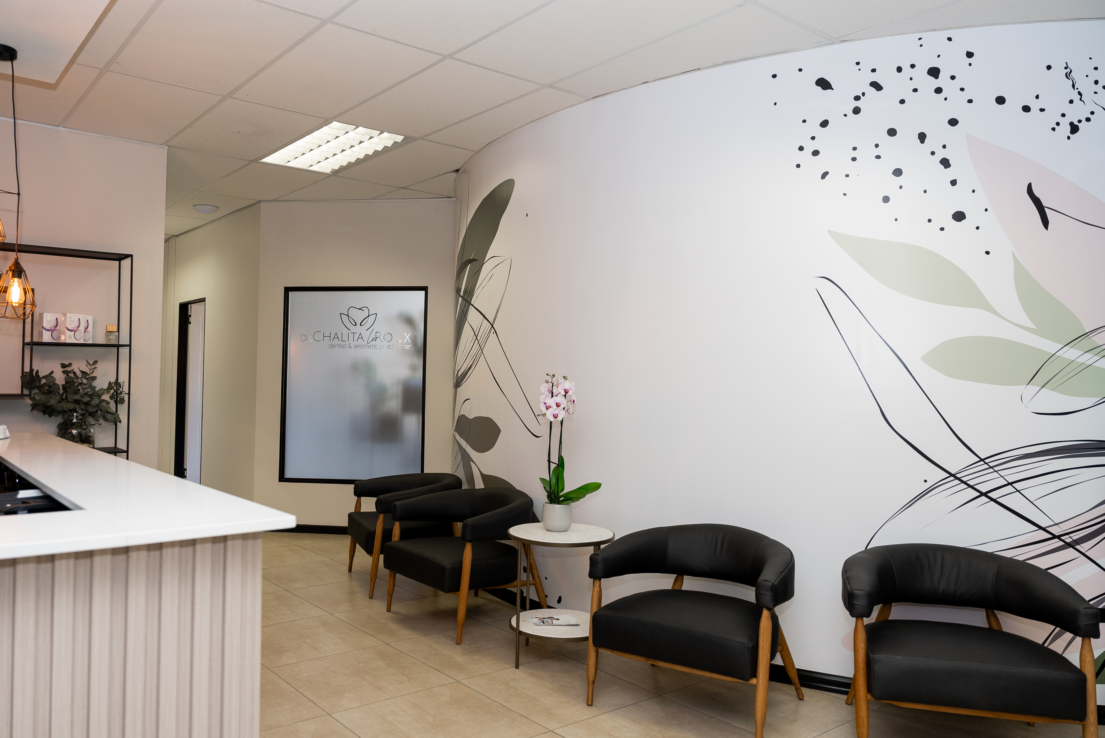Waiting area — Dr Chalita le Roux Inc., Amorosa Office Park, Roodepoort Waiting area at Dr Chalita le Roux Inc., Amorosa Office Park, Roodepoort