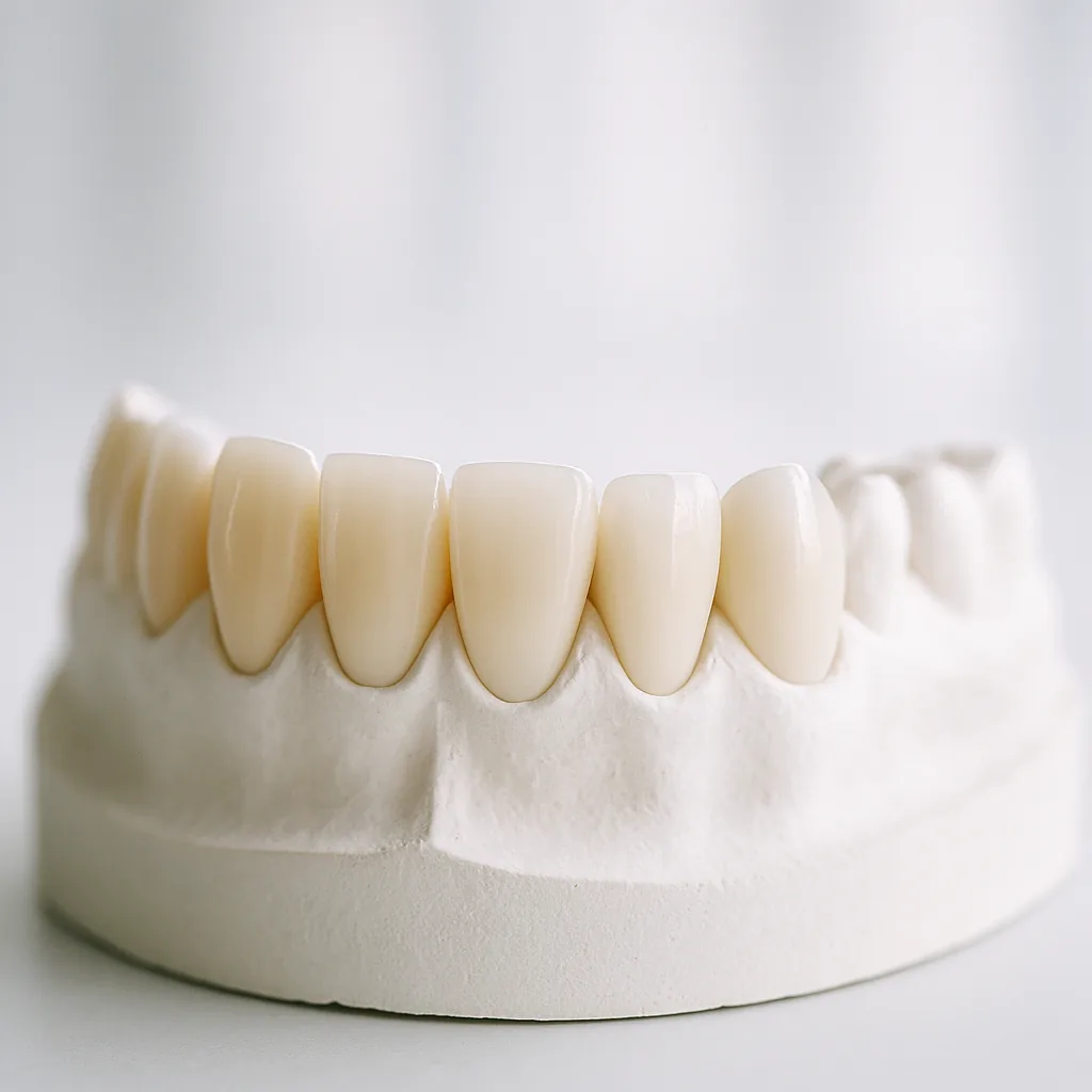Porcelain veneers on a study model - how much does veneers cost in south africa, Dr Chalita le Roux, Roodepoort