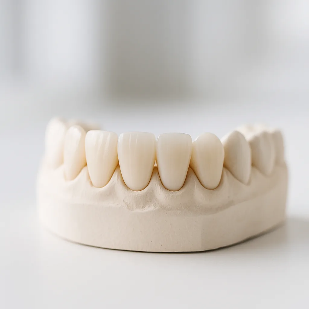 Porcelain veneers on a study model - Porcelain Veneers, Dr Chalita le Roux, Roodepoort