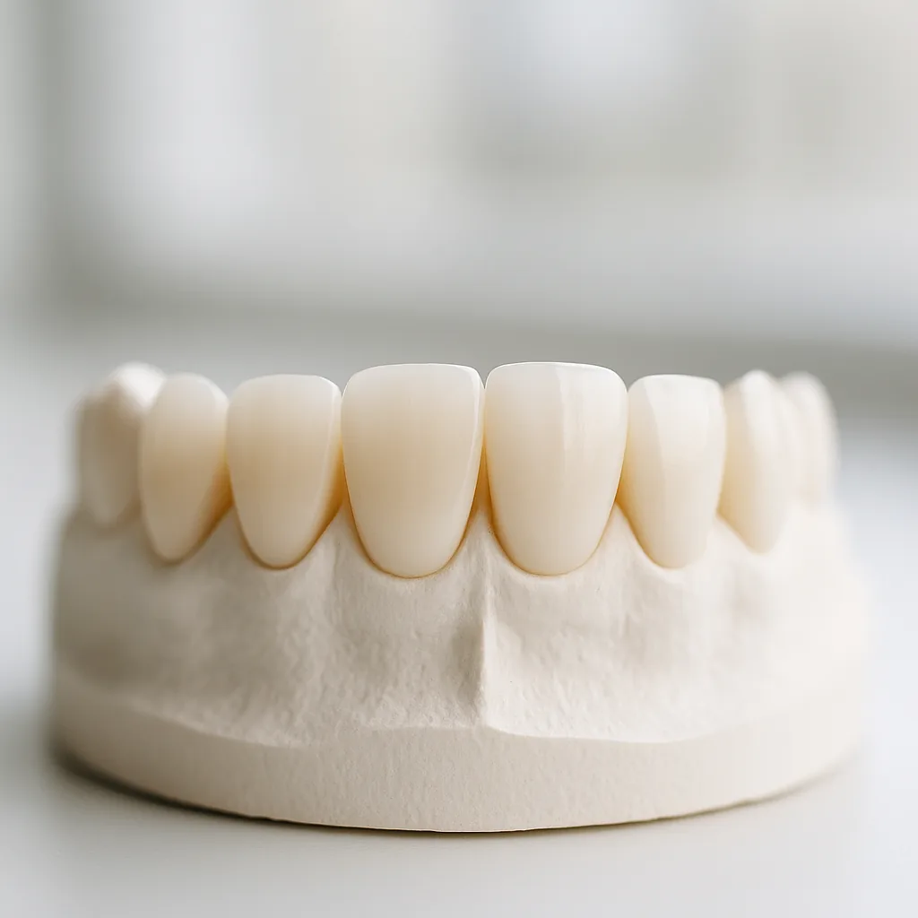 Porcelain veneers on a study model - veneers, Dr Chalita le Roux, Roodepoort