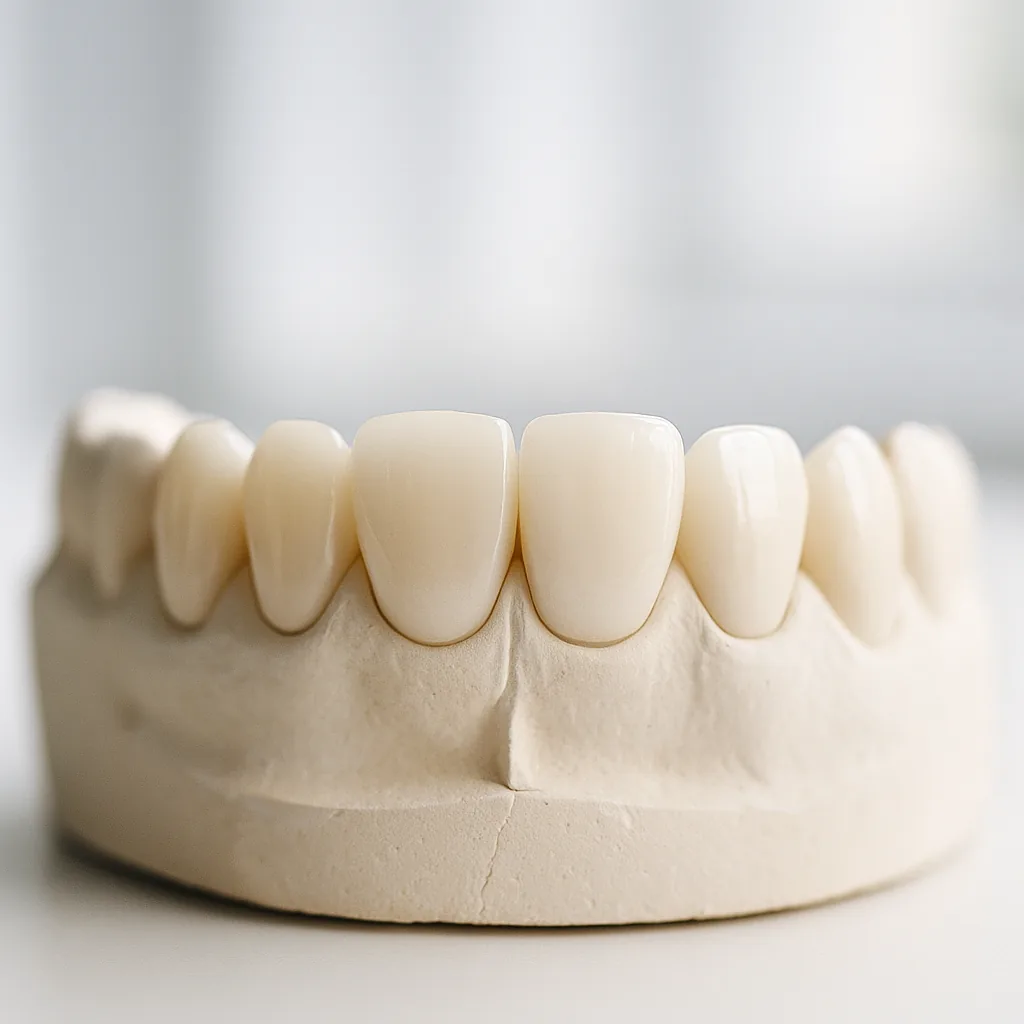 Porcelain veneers on a study model - veneers price in south africa, Dr Chalita le Roux, Roodepoort